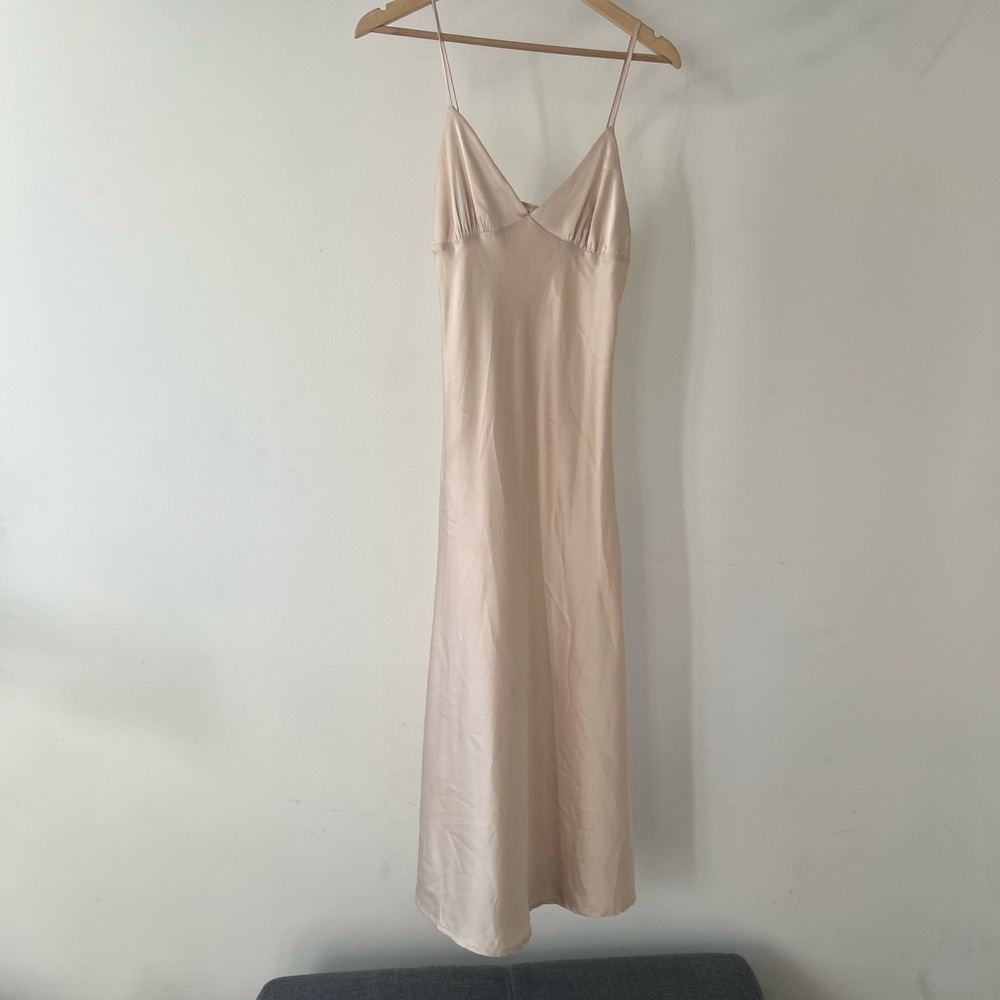 Elegant Cream Slip Dress